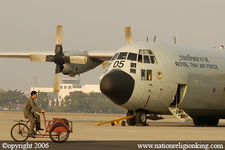 Royal Thai Air Force: Thai Air Force C-130H on the ramp at Don Muang