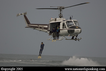 Border Patrol Police: Sea Air Rescue training off the coast of Cha-Am, Thailand.