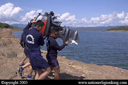 Border Patrol Police: Sea Air Rescue training at Kaeng Krachan National Park, Thailand.